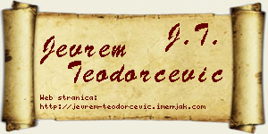 Jevrem Teodorčević vizit kartica
